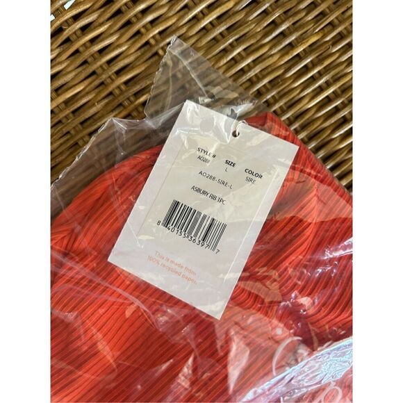 NWT Andie Swim The Asbury One Piece Swimsuit Ribbed In Siren Size Large - Picture 6 of 6